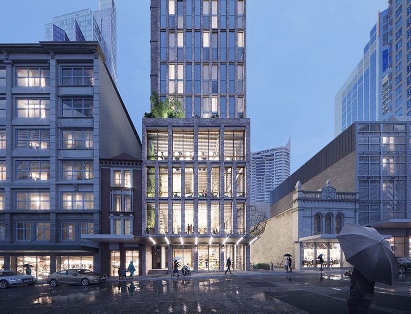 Crone's Recycled Brick Design Wins Competition for Construction of $250m 375 Pitt Street Hotel