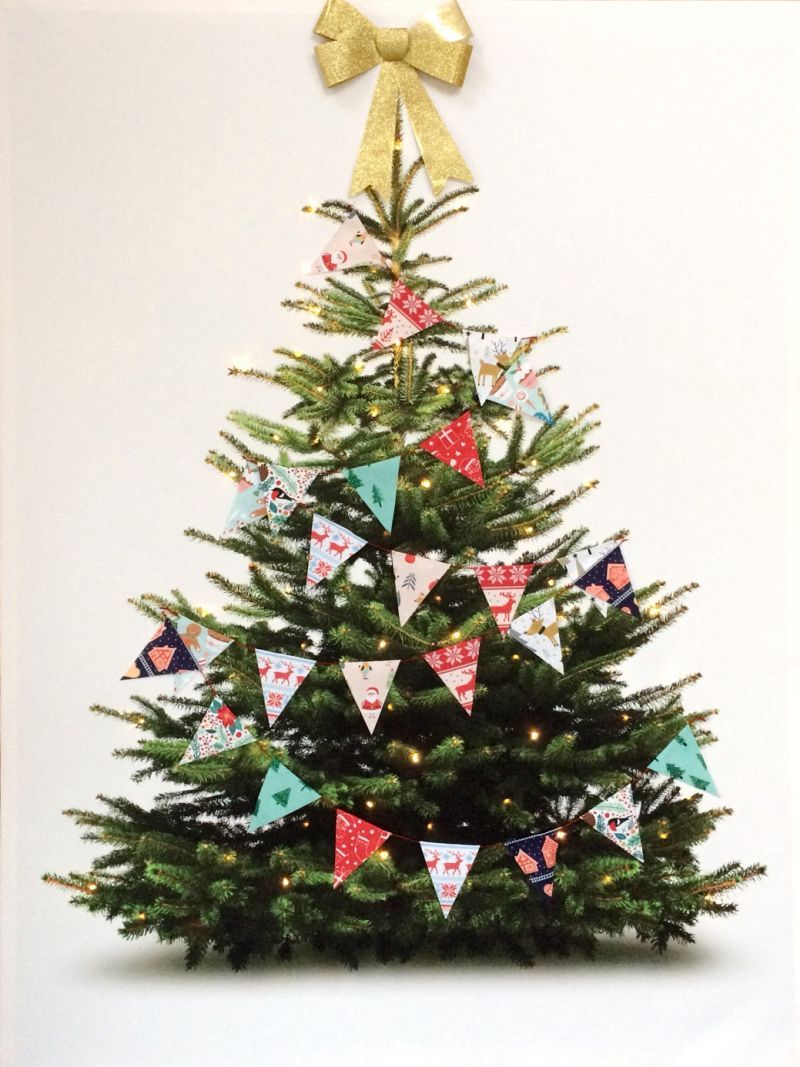 fabric christmas banner for tree 