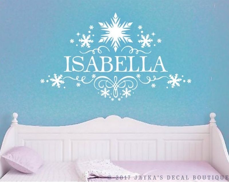 Personalized snowflake Christmas wall decal