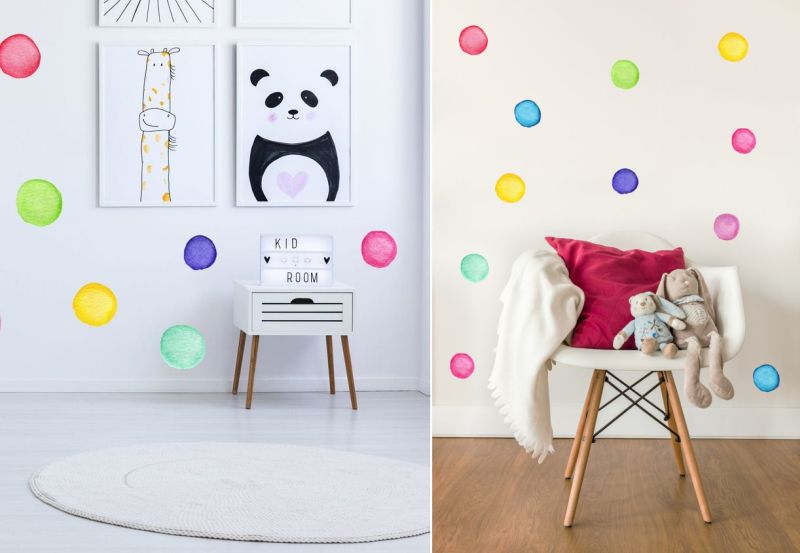 Polka dot Christmas wall decals
