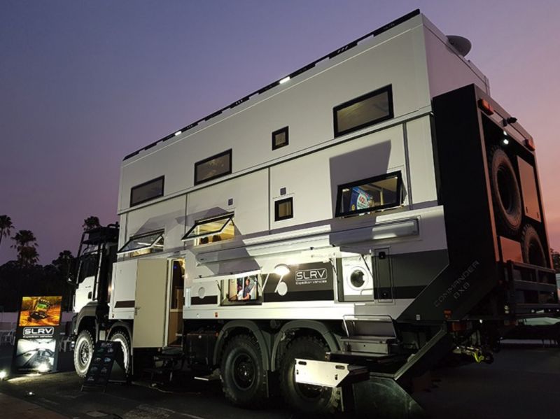 SLRV Commander 8x8 Two-Story Motorhome Gives Luxurious Off-Grid Living Experience