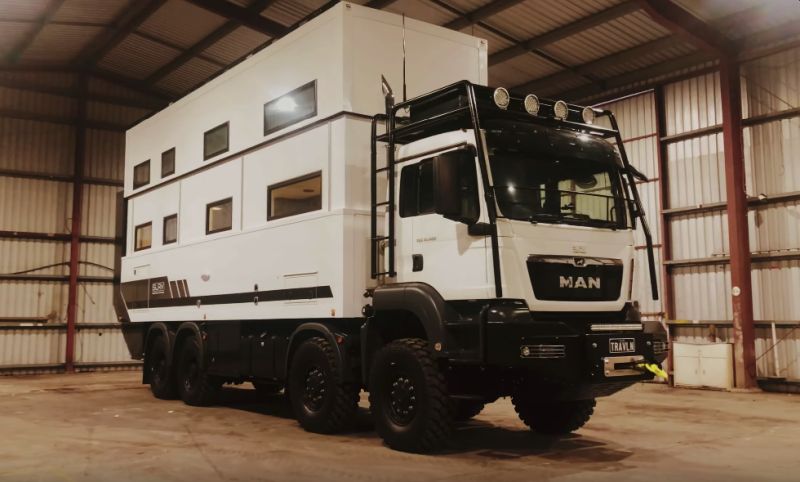 SLRV Commander 8x8 Two-Story Motorhome Gives Luxurious Off-Grid Living Experience