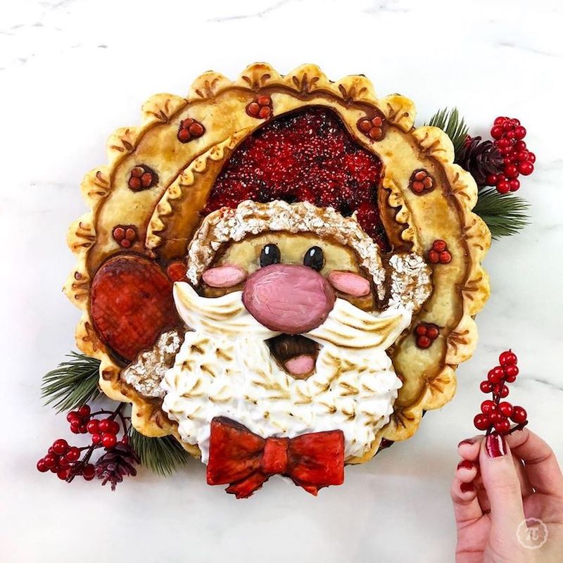 Self-Taught Baker Made Adorable Baby Yoda Pie for Holiday Season