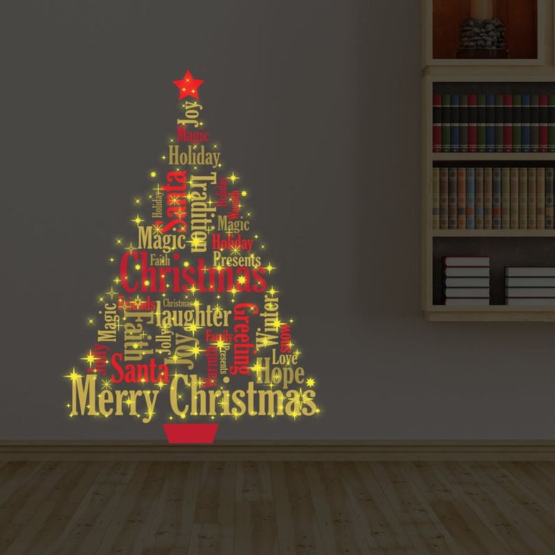 glow-in-the-dark Christmas wall decals