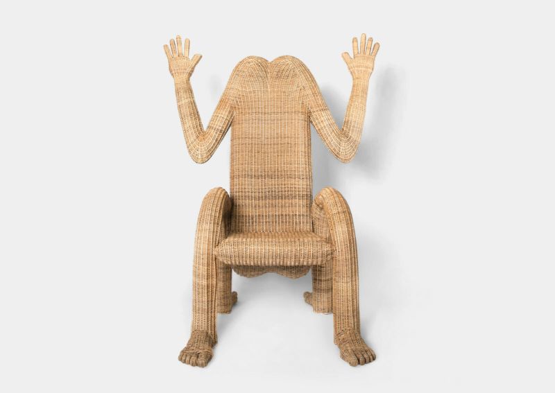 Chris Wolston Designs Nalgona Wicker Chairs in Shape of Humans 