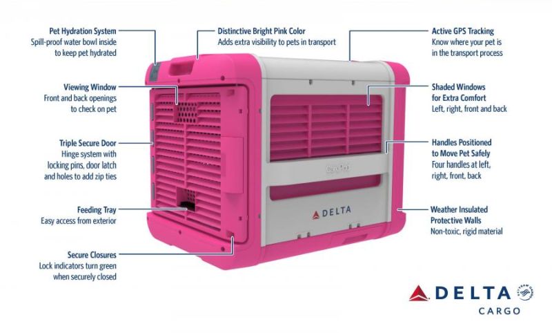 Delta to Launch CarePod Pet Carrier that Improve Air Travel Experience for Pets