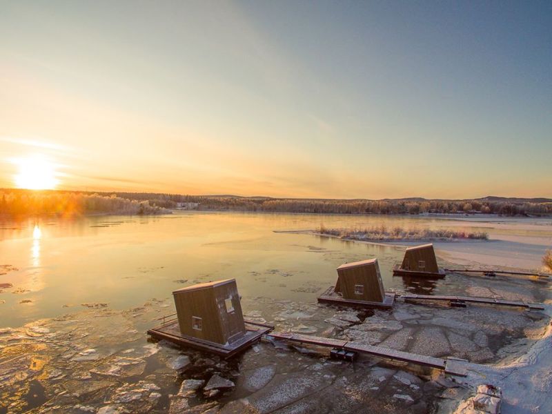 Floating Arctic Bath Hotel & Spa in Swedish Lapland in Now Open 