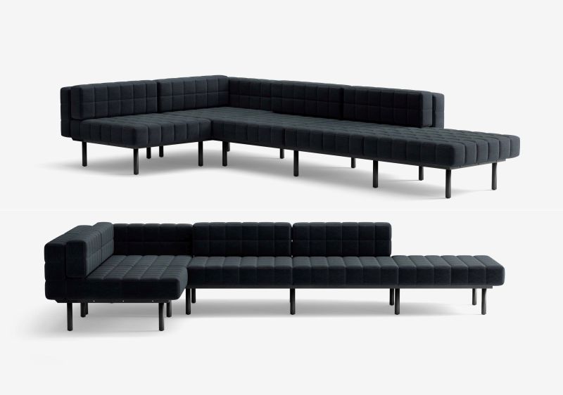 Ace surround Beforehand Voxel Modular Sofa is Configurable into Multiple Seating Scenarios