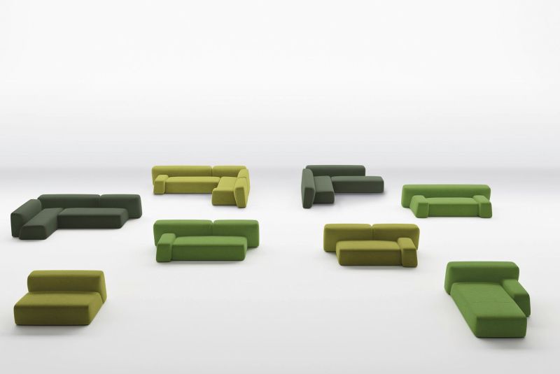 Suiseki modular seating system by Andrea Steidl