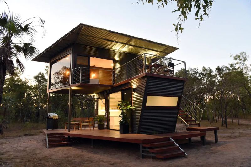 This Rental Cabin in Hideaway Litchfield, Australia is Made out of Shipping Containers 