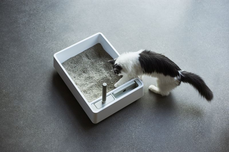 Cove by Tuft + Paw: Cat Litter Box with Integrated Scoop, Dustpan and Handbrush
