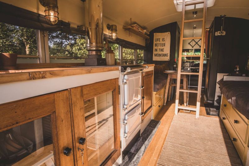 Hinterlandes Converted Bus Home in Cumbria, UK can be Rented for $160