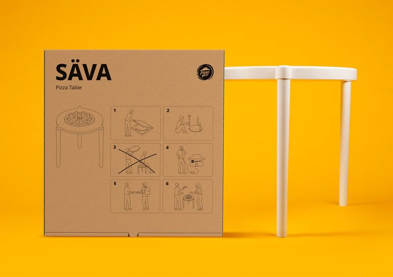 IKEA Creates SÄVA Pizza Table for Hon Kong Pizza Hut 