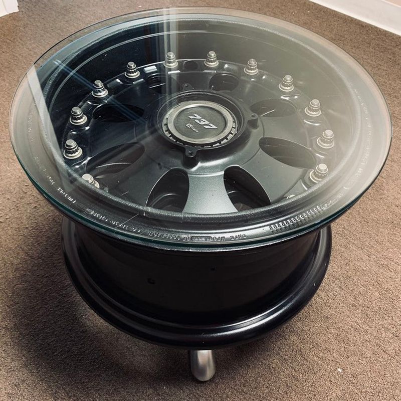 This Coffee Table is Made of a Boeing 737 Main Wheel